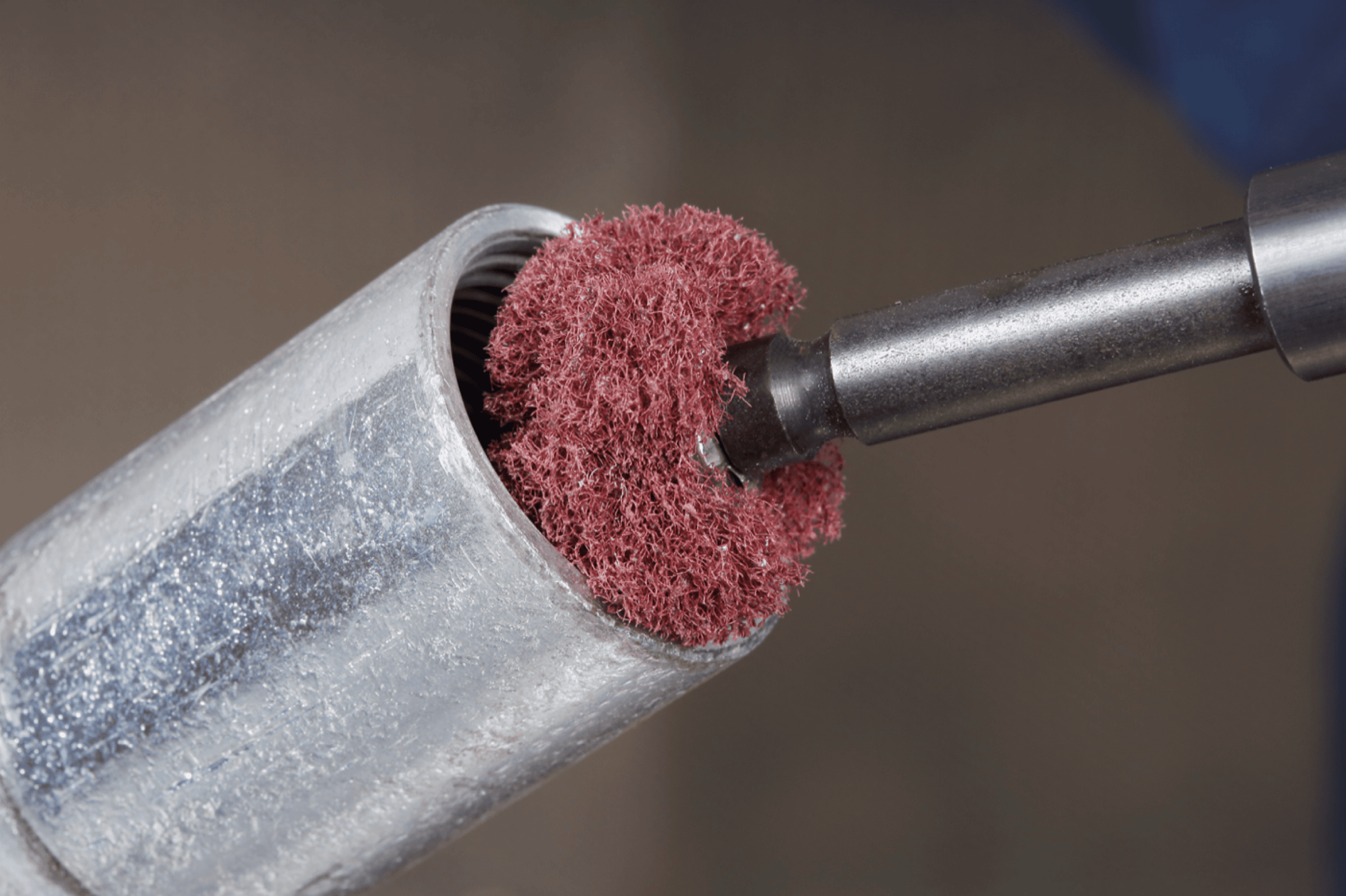 Standard Abrasives™ Buff and Blend Cross Buff HP, 725008, A/O Very Fine, 1 in x 3/8 in x 2 Ply x 8-32, 50/Carton, 500 ea/Case