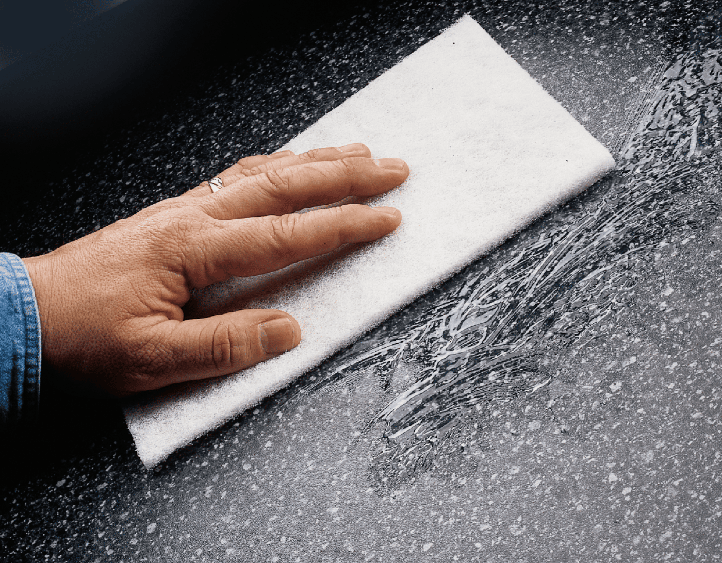Scotch-Brite™ Light Cleansing Hand Pad 7445, HP-HP, Nepheline Syenite Super Fine, White, 6 in x 9 in, 20/Inner, 60 ea/Case