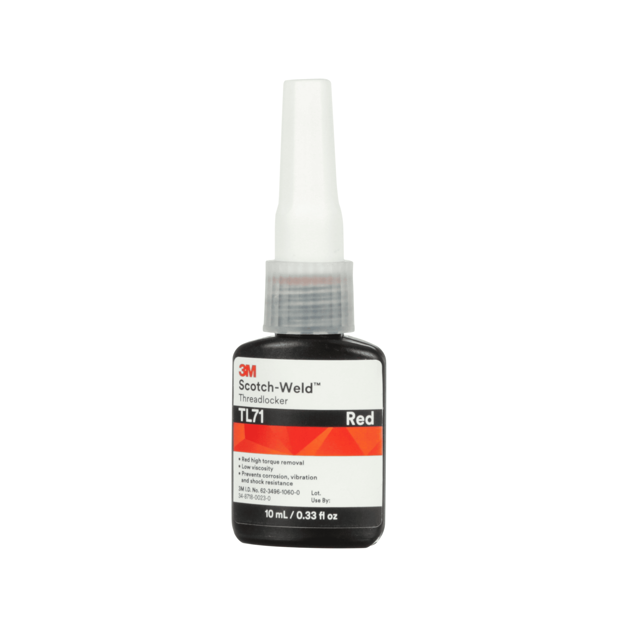 3M™ Scotch-Weld™ Threadlocker TL71, Red, 10 mL Bottle, 10/case