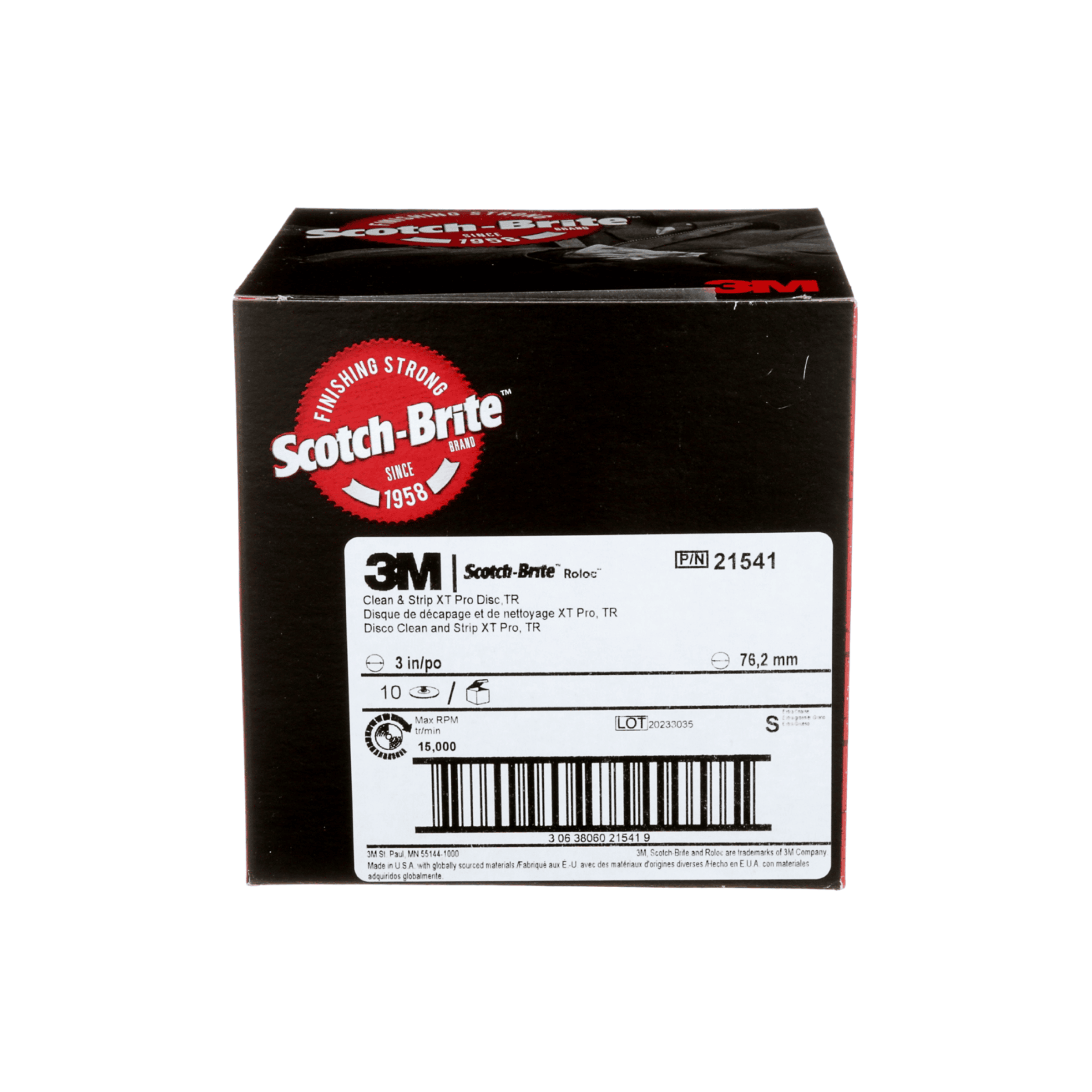 Scotch-Brite™ Roloc™ Clean and Strip XT Pro Disc, XO-DR, SiC Extra Coarse, TR, Purple, 2 in, Die Q200P, 10/Carton, 60 ea/Case