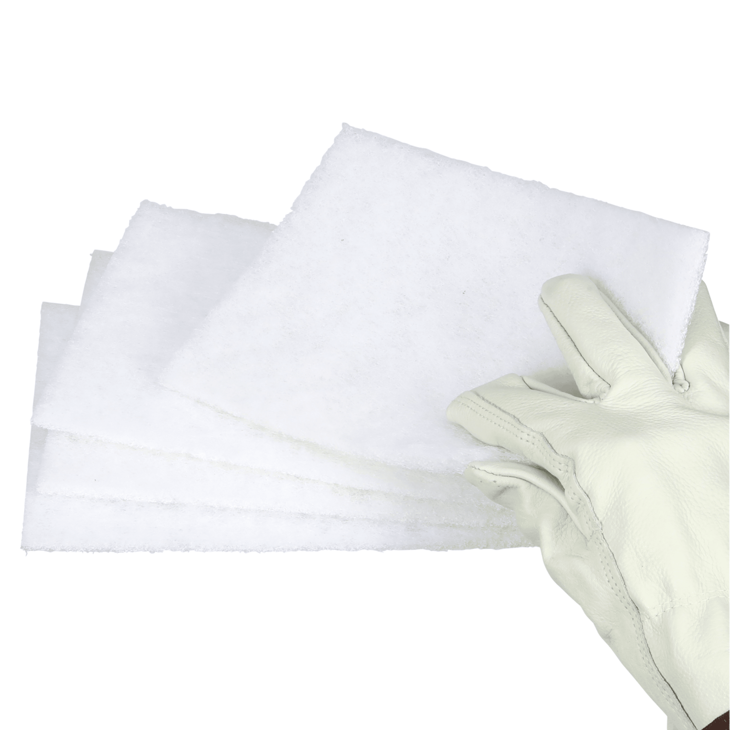 Scotch-Brite™ Light Cleansing Hand Pad 7445, HP-HP, Nepheline Syenite Super Fine, White, 6 in x 9 in, 20/Inner, 60 ea/Case