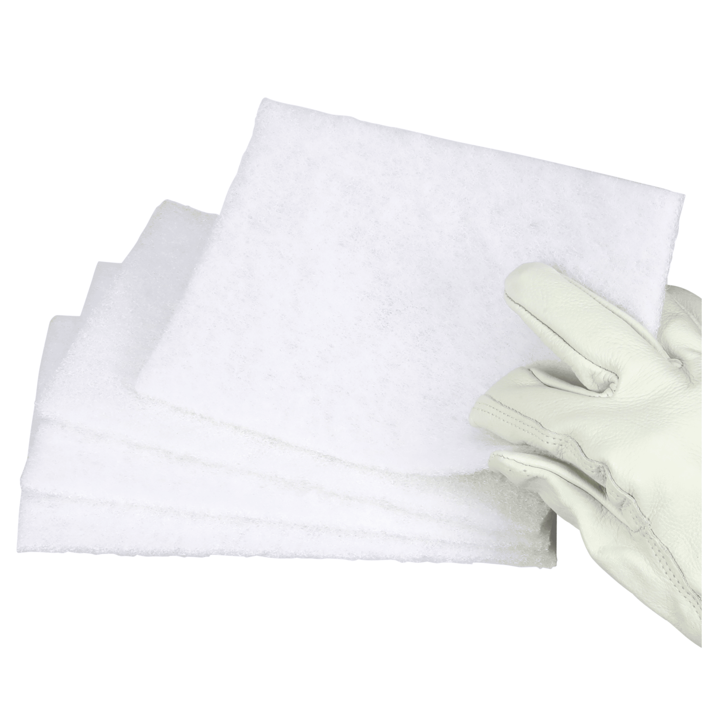 Scotch-Brite™ Light Cleansing Hand Pad 7445, HP-HP, Nepheline Syenite Super Fine, White, 6 in x 9 in, 20/Inner, 60 ea/Case