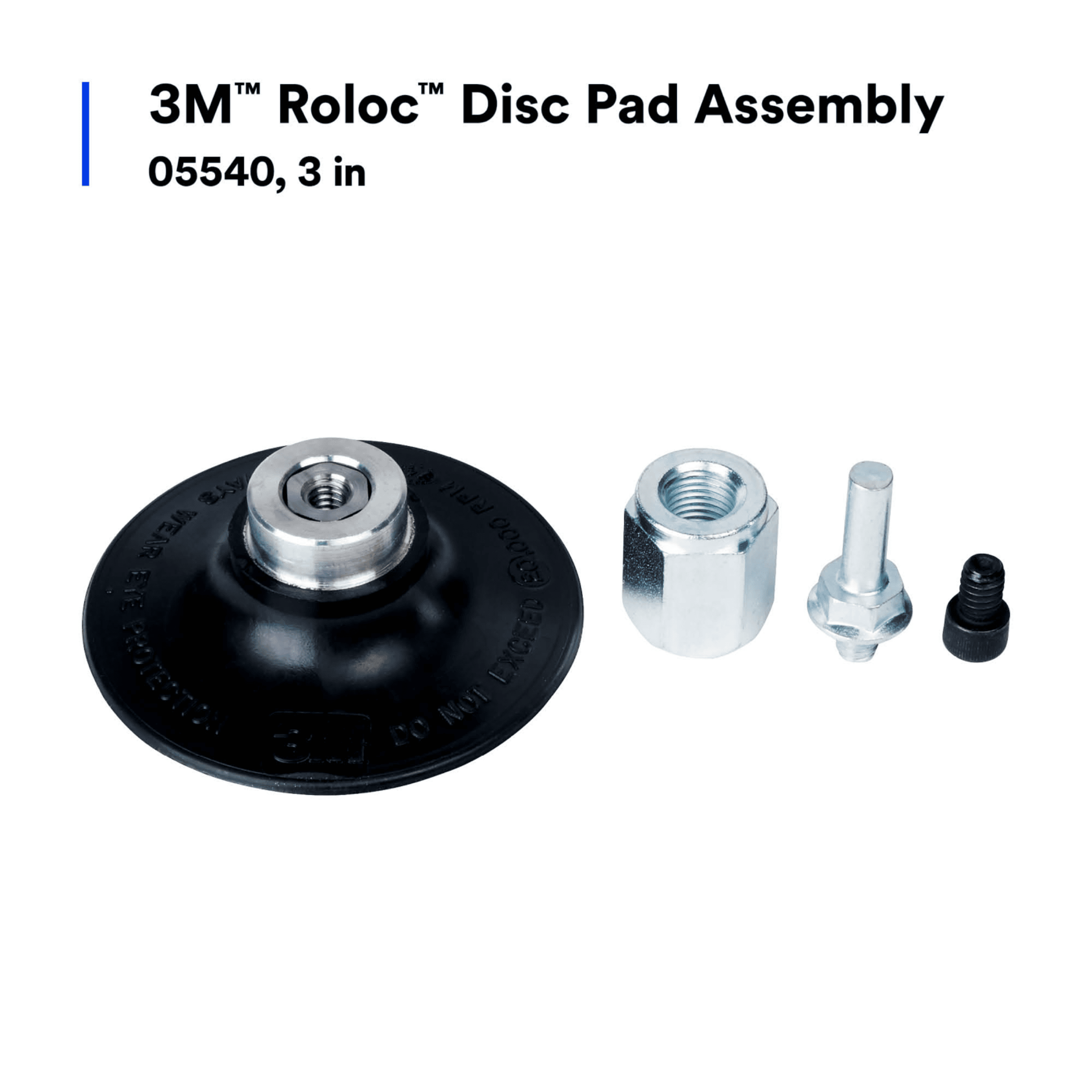 3M™ Roloc™ Disc Pad Assembly 05540, 3 in, 10/Case