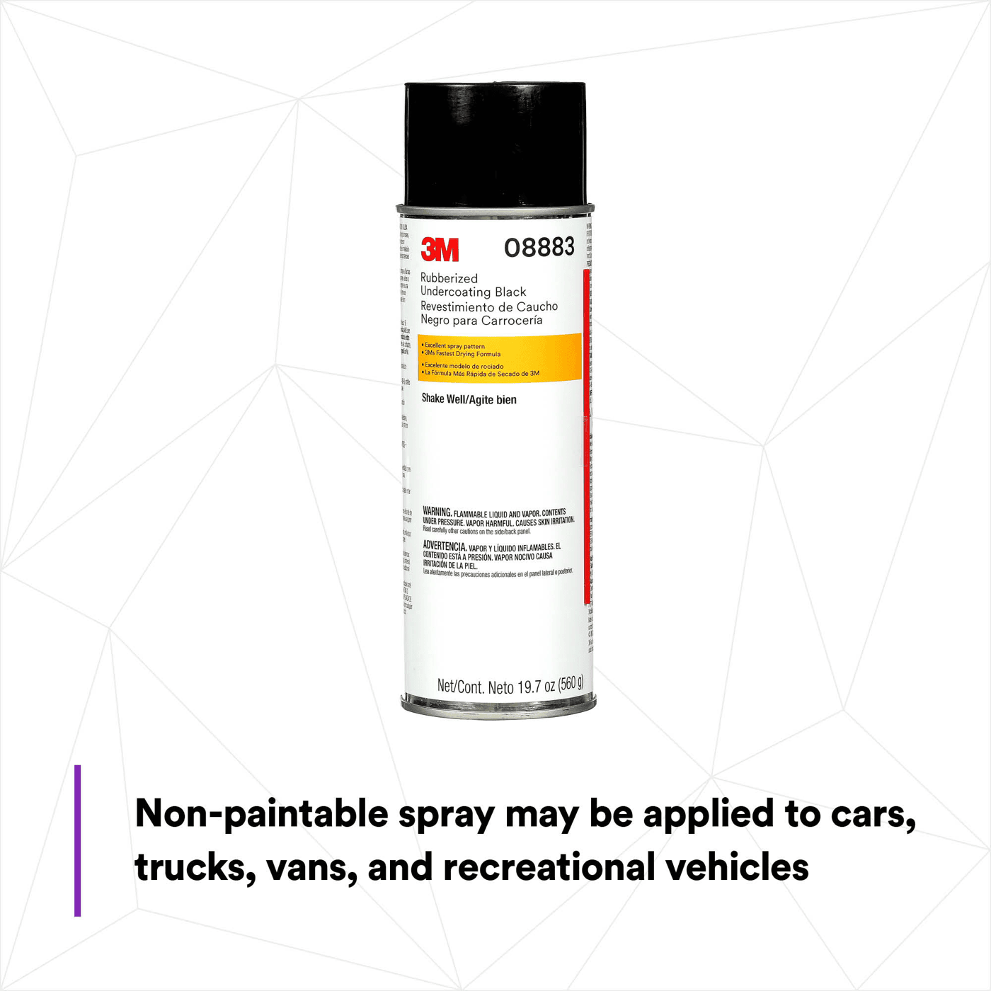 3M™ Rubberized Undercoating 08883, 19.7 oz (560 g) Net Wt, 6/Case
