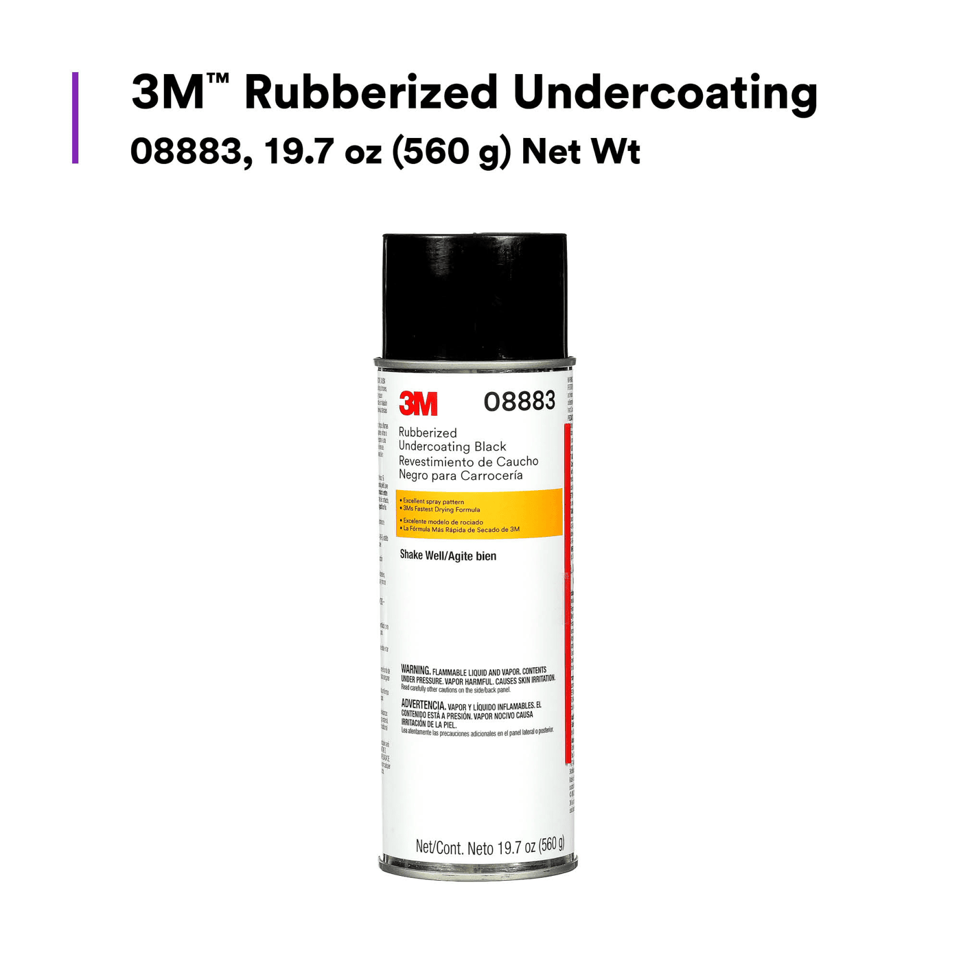 3M™ Rubberized Undercoating 08883, 19.7 oz (560 g) Net Wt, 6/Case