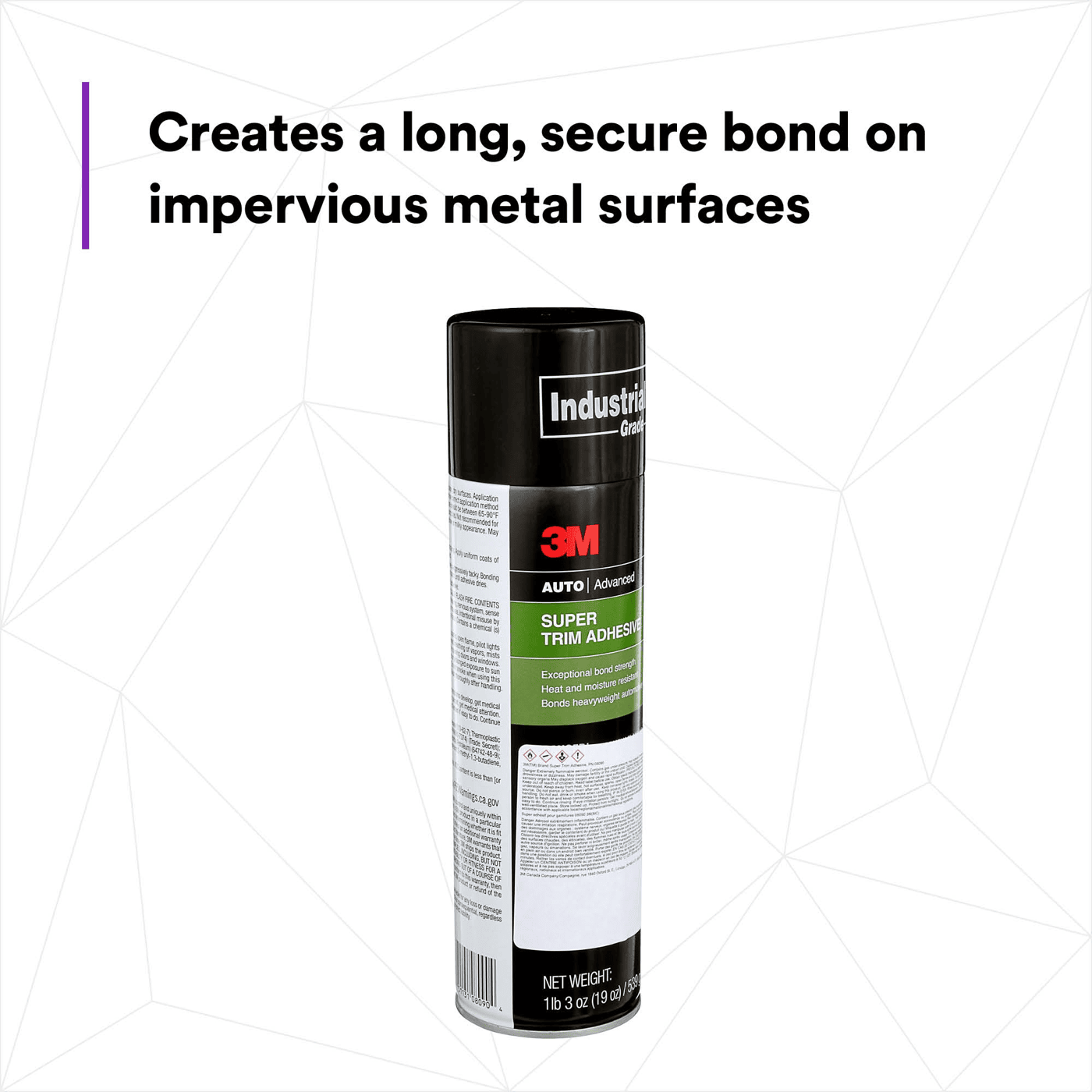 3M™ Super Trim Adhesive, 08090, 19 oz Nt Wt, 6 per case