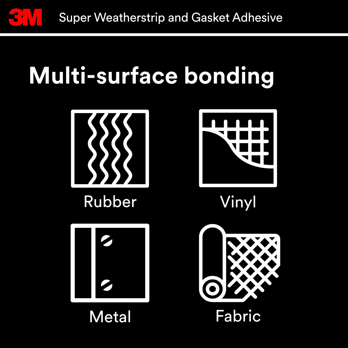 3M™ Super Weatherstrip and Gasket Adhesive, 08001, Yellow, 5 oz Tube, 6 per case