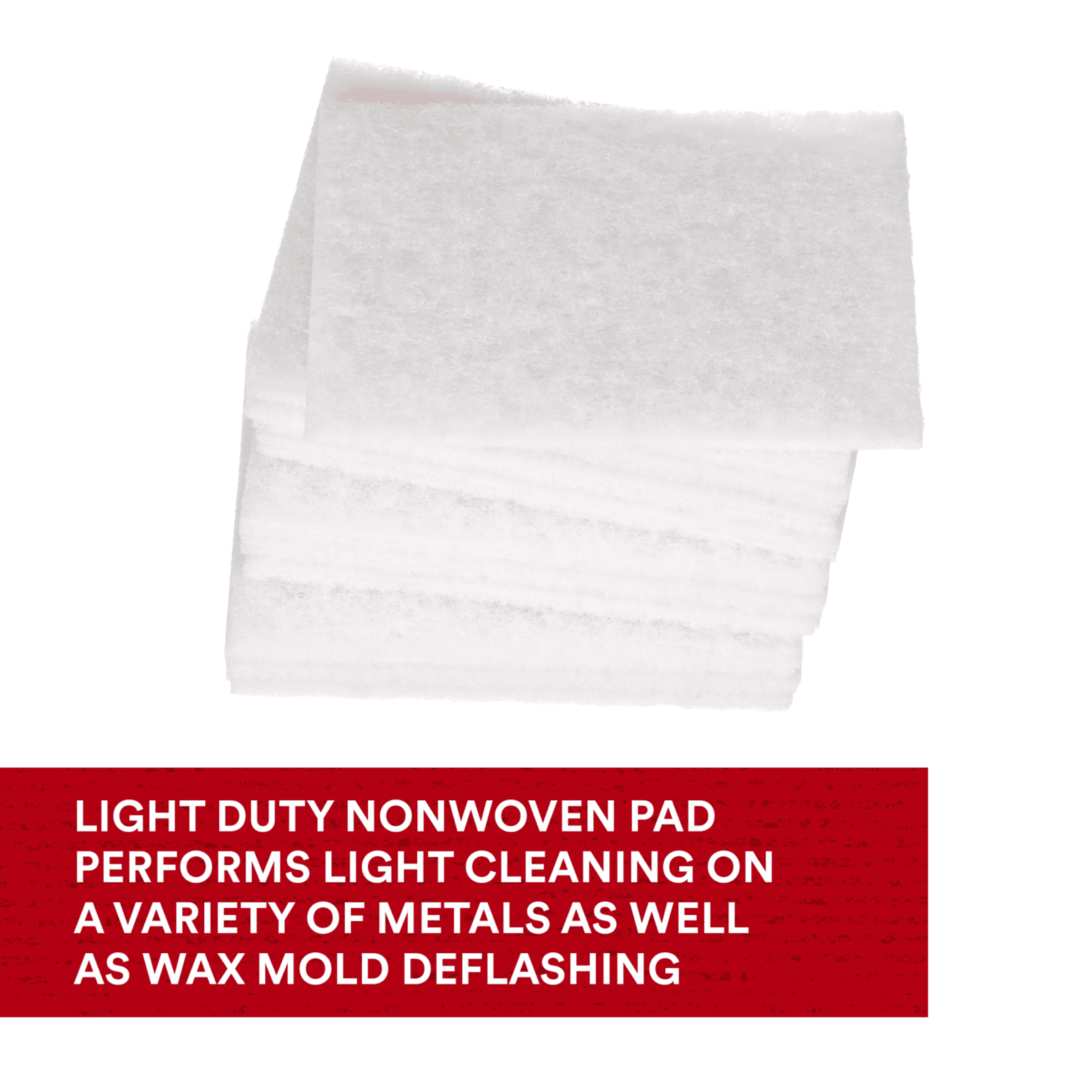 Scotch-Brite™ Light Cleansing Hand Pad 7445, HP-HP, Nepheline Syenite Super Fine, White, 6 in x 9 in, 20/Inner, 60 ea/Case