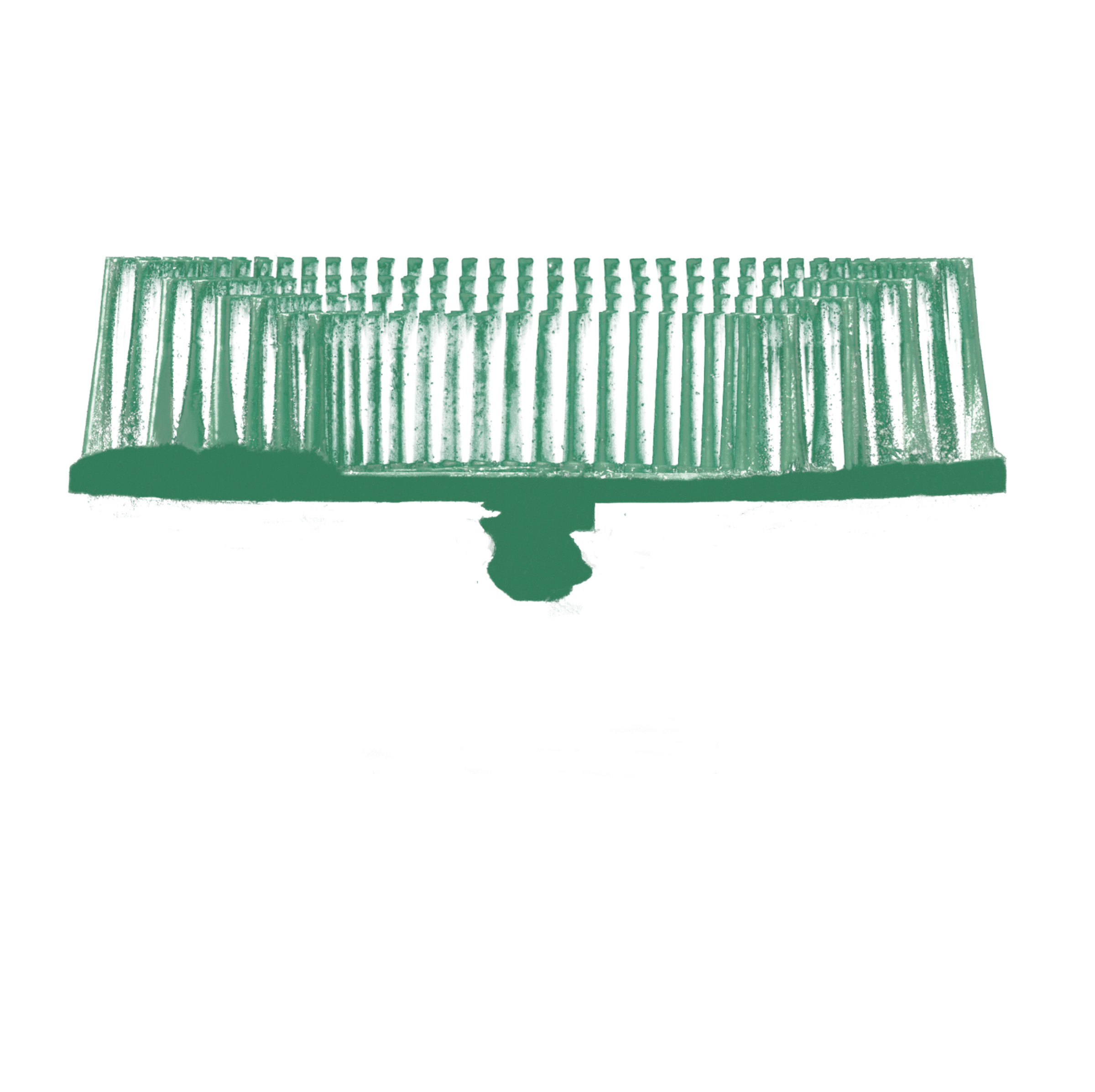 Scotch-Brite™ Roloc™ Bristle Disc, RD-ZB, 50, TR, Green, 2 in x 5/8 in, Tapered, 10/Carton, 40 ea/Case