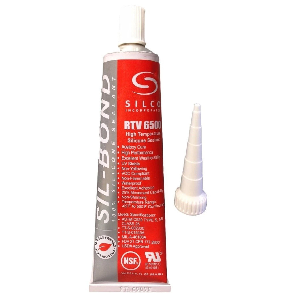 Silco Sil-Bond RTV 4500/6500 High Strength Silicone Sealant - 2.8oz