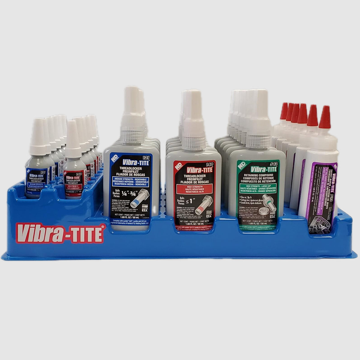 Vibra-Tite Dealer Display Rack With Complete Product Setup