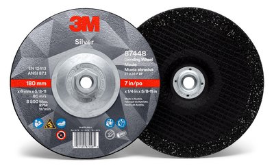 (image for) 87448-Silver Depressed Ctr Grinding Wheel, Type 27 Quick Change - Click Image to Close