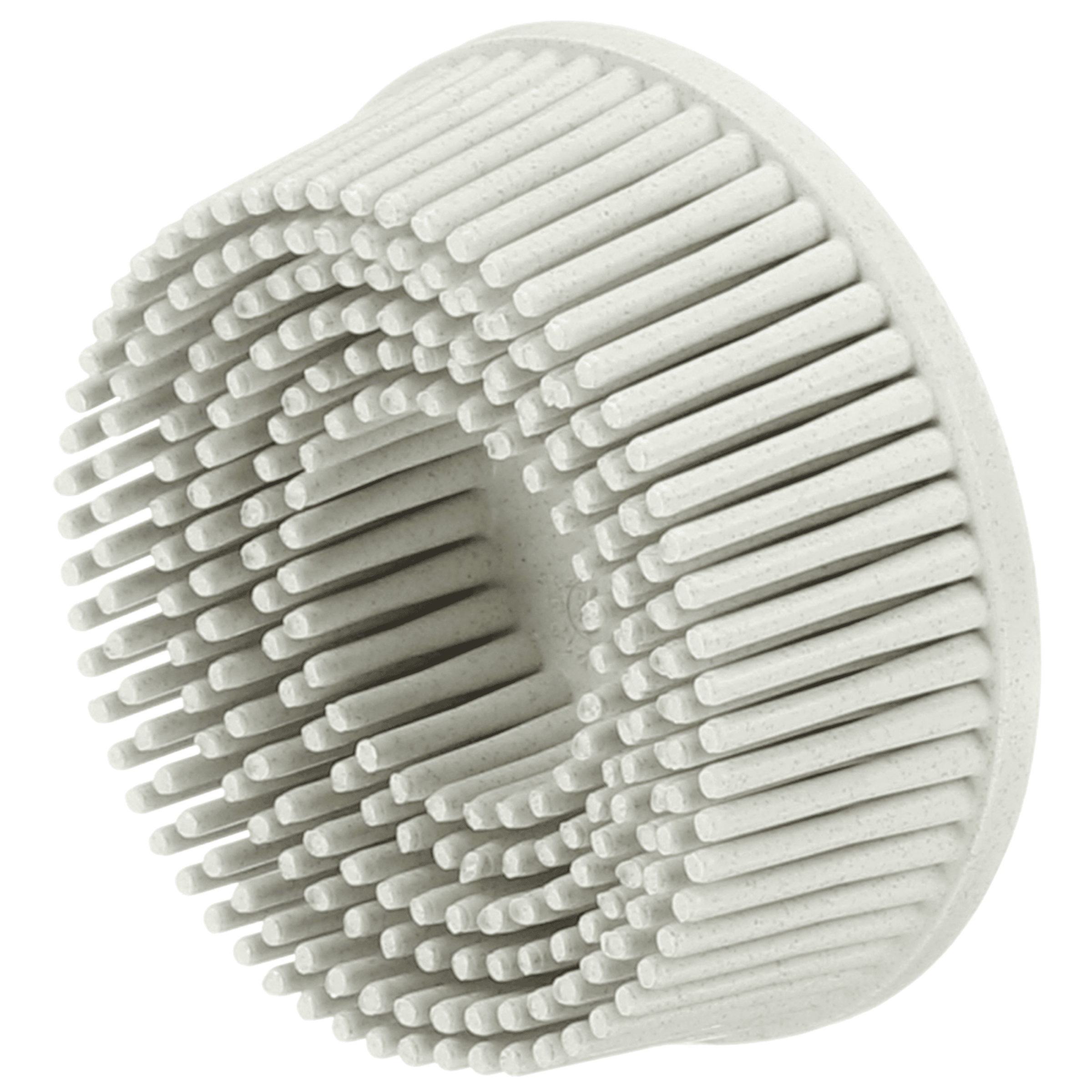 Scotch-Brite™ Roloc™ Bristle Disc, RD-ZB, 120, TR, White, 2 in x 5/8 in, Tapered, 10/Carton, 40 ea/Case