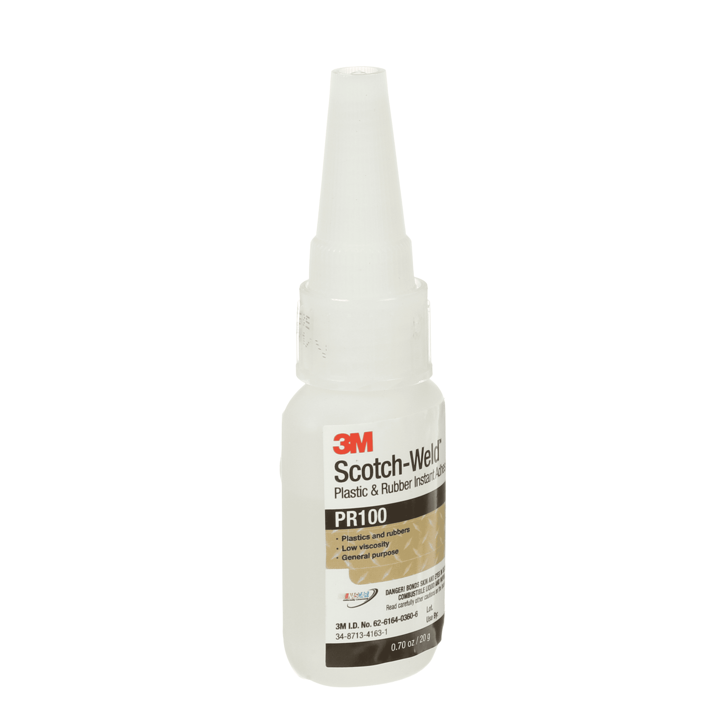 3M™ Scotch-Weld™ Plastic & Rubber Instant Adhesive PR100, Clear, 20 Gram, 10 Bottles/Case