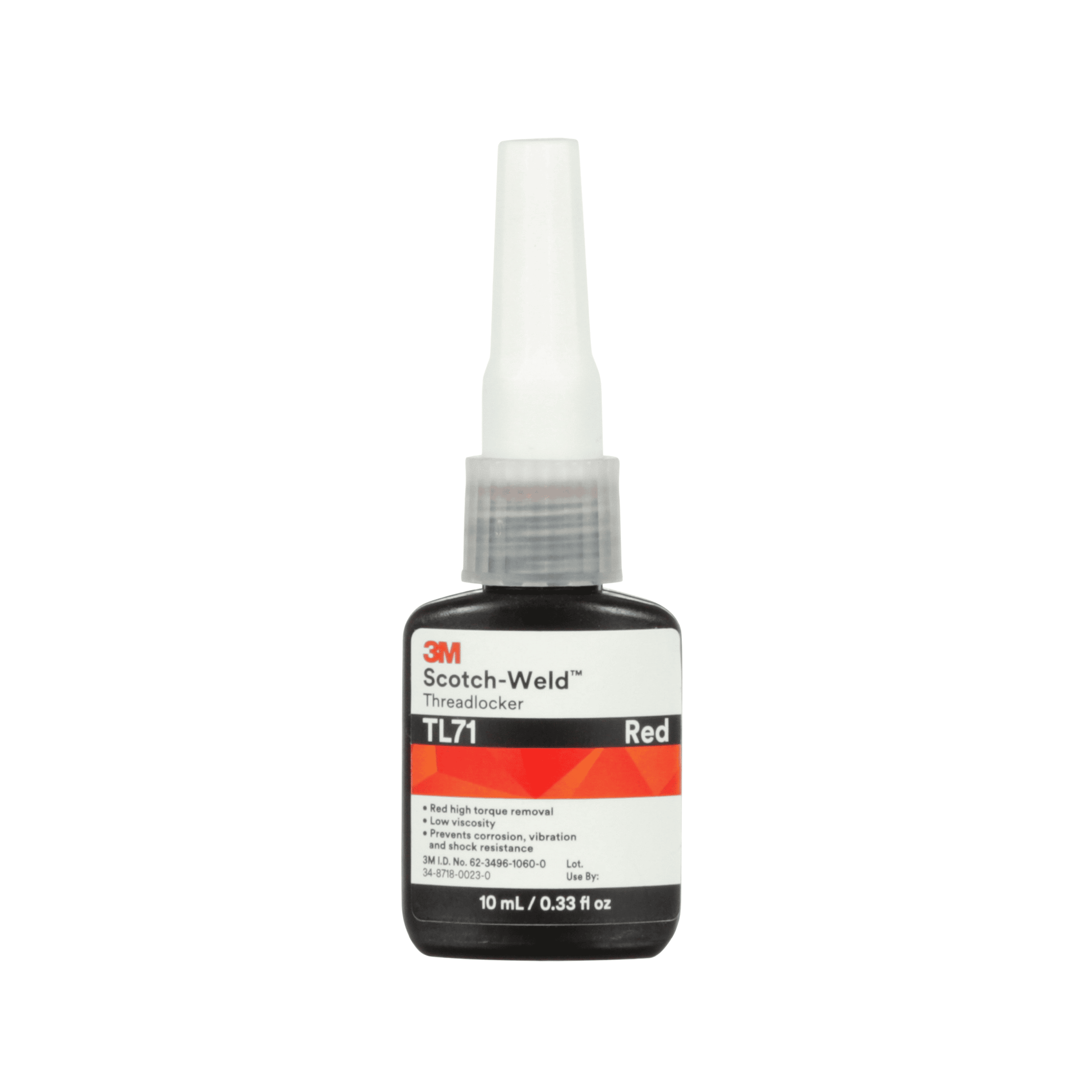 3M™ Scotch-Weld™ Threadlocker TL71, Red, 10 mL Bottle, 10/case