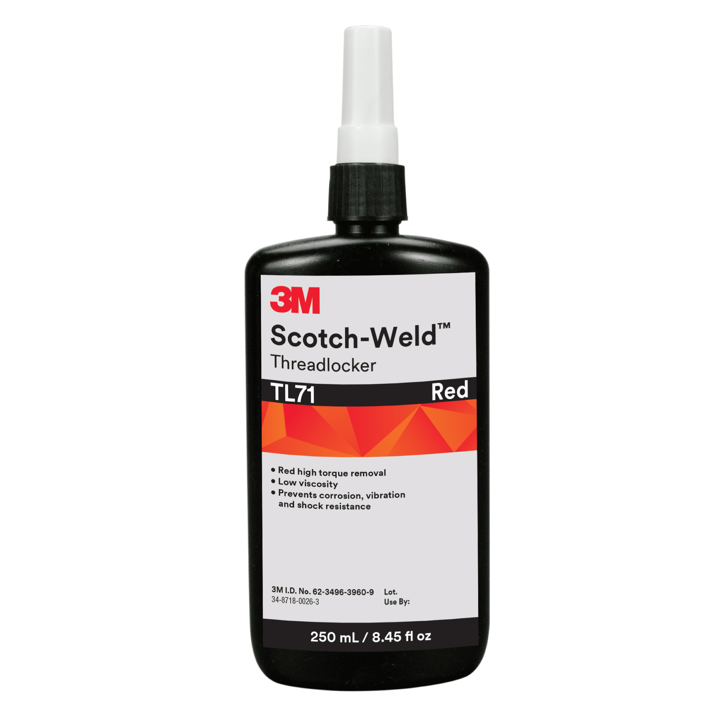 3M™ Scotch-Weld™ Threadlocker TL71, Red, 250 mL Bottle, 2/case