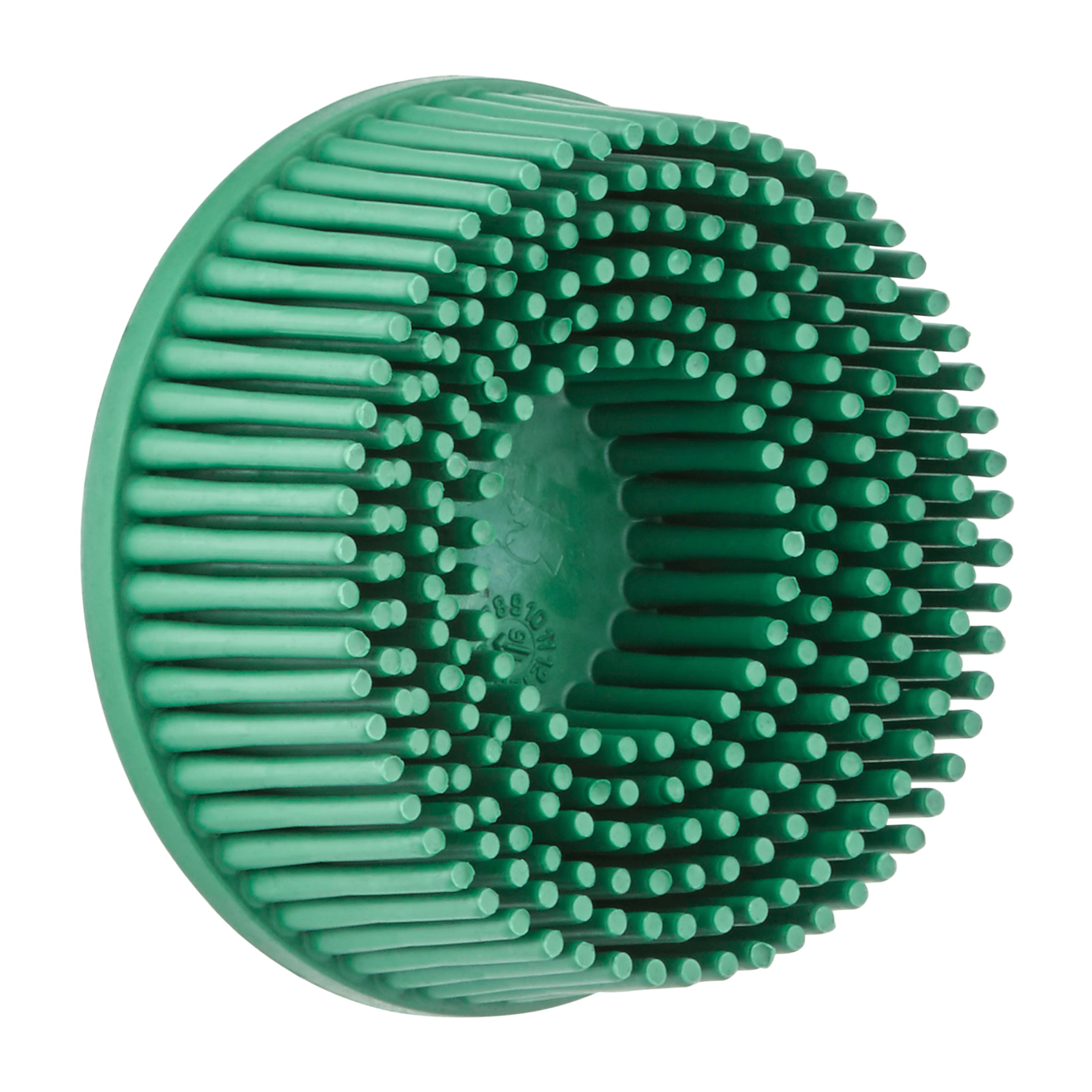 Scotch-Brite™ Roloc™ Bristle Disc, RD-ZB, 50, TR, Green, 2 in x 5/8 in, Tapered, 10/Carton, 40 ea/Case