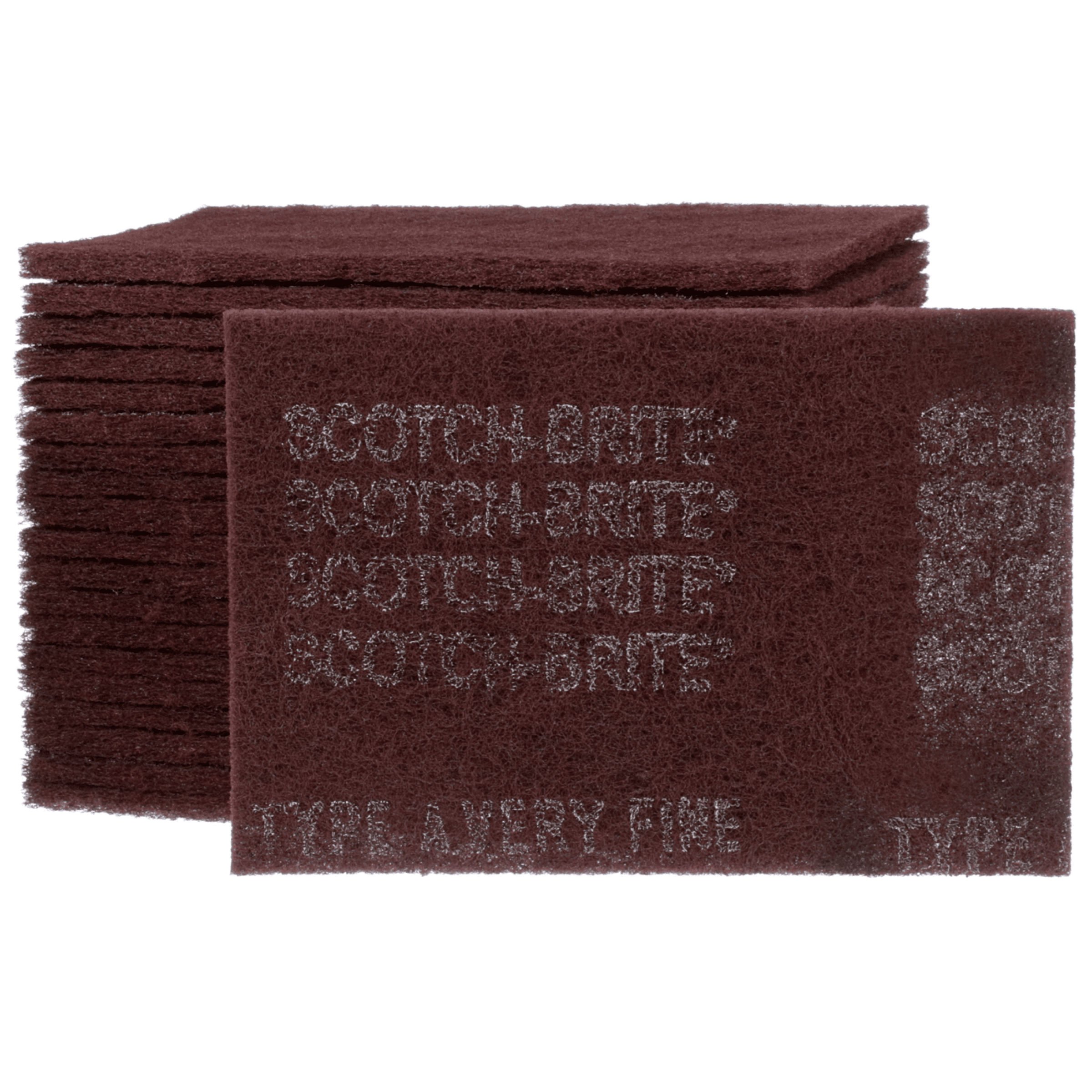 Scotch-Brite™ Hand Pad 7447, HP-HP, A/O Very Fine, Maroon, 6 in x 9 in, 20/Carton, 60 ea/Case