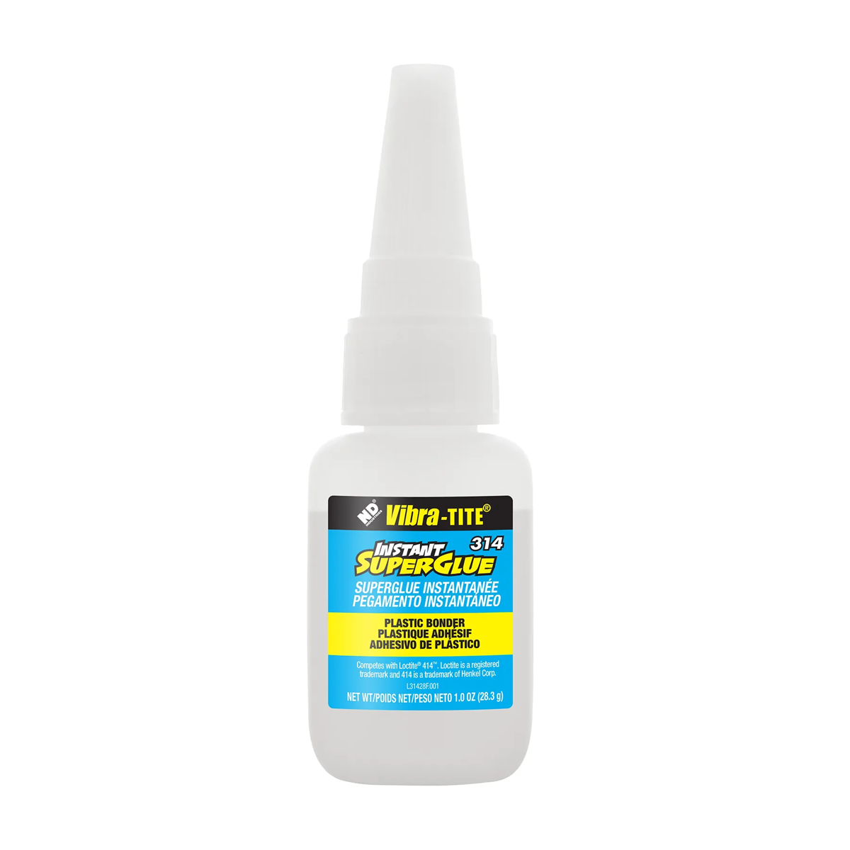 31428 - Vibra-Tite 314 Plastic Bonder Cyanoacrylate - Clear - 28g/1oz