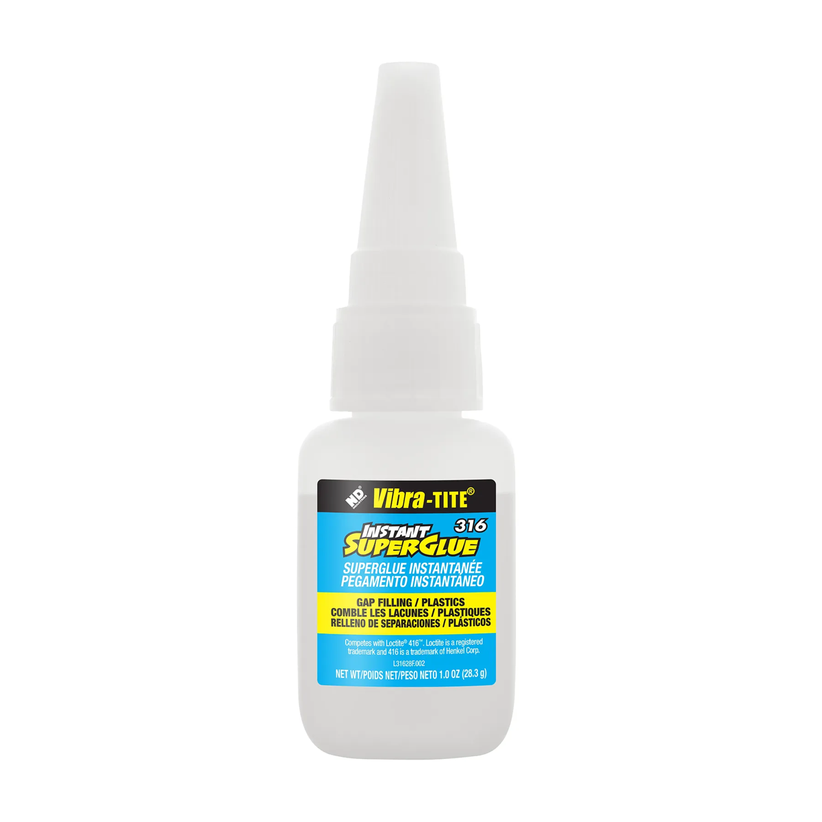 31628 - Vibra-Tite 316 Gap Filling Plastic Bonding Cyanoacrylate - Clear - 28g/1oz