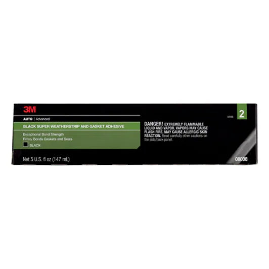 08008 - 3M™ Black Super Weatherstrip and Gasket Adhesive, 08008, 5 fl oz, 6 per case
