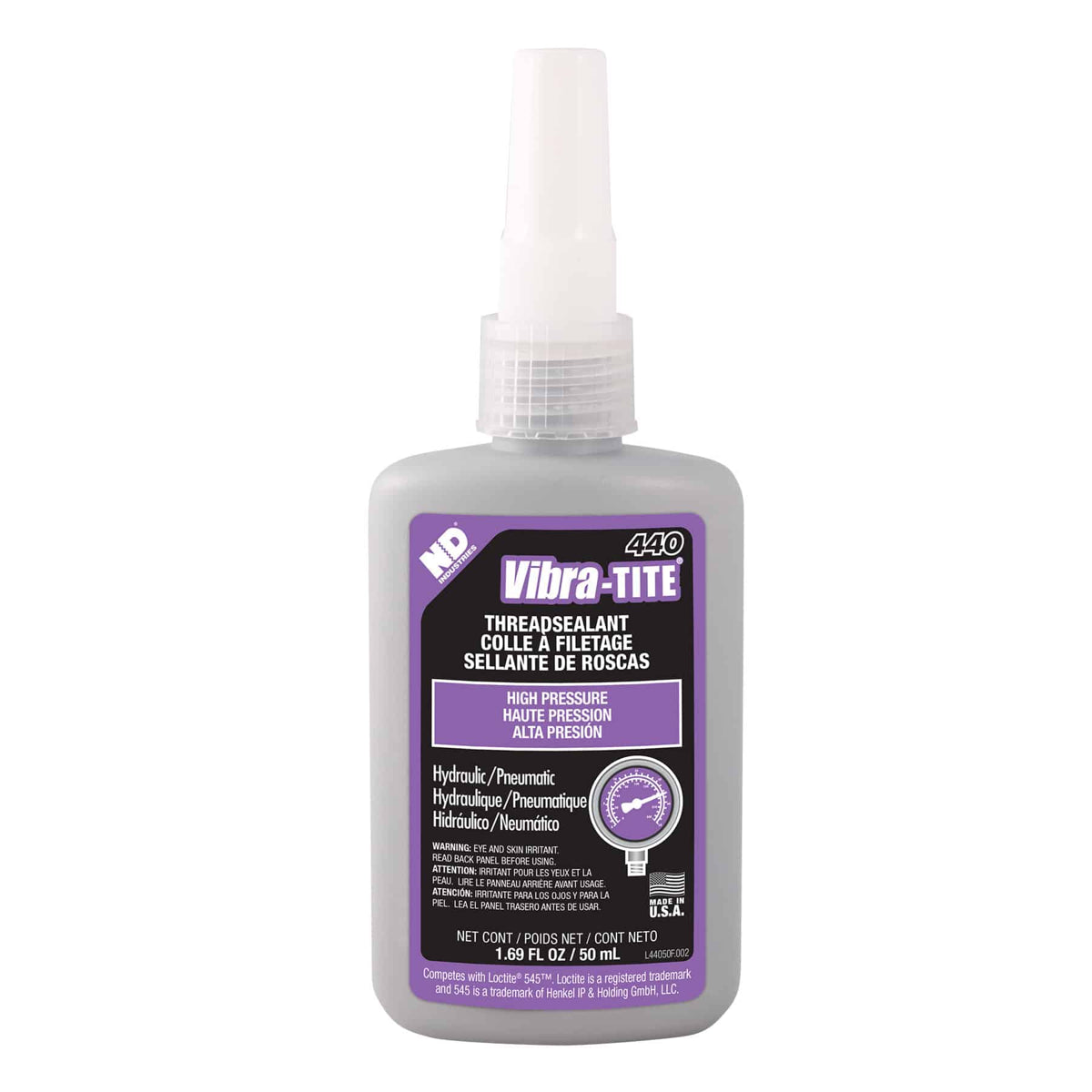 44050 - Vibra-Tite 440 Pneumatic / Hydraulic Sealant Thread Sealant - Purple - 50mL