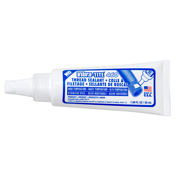 46050 - Vibra-Tite 460 High Temp/Stainless Steel Thread Sealant - White - 50mL