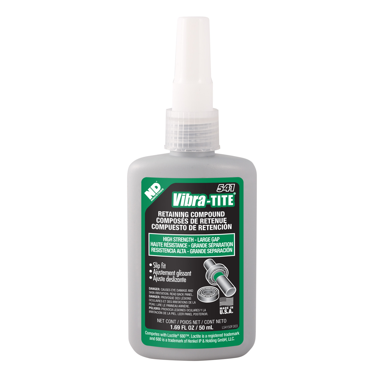 54150 - Vibra-Tite 541 High Strength – Slip Fit Retaining Compound - Green - 50mL