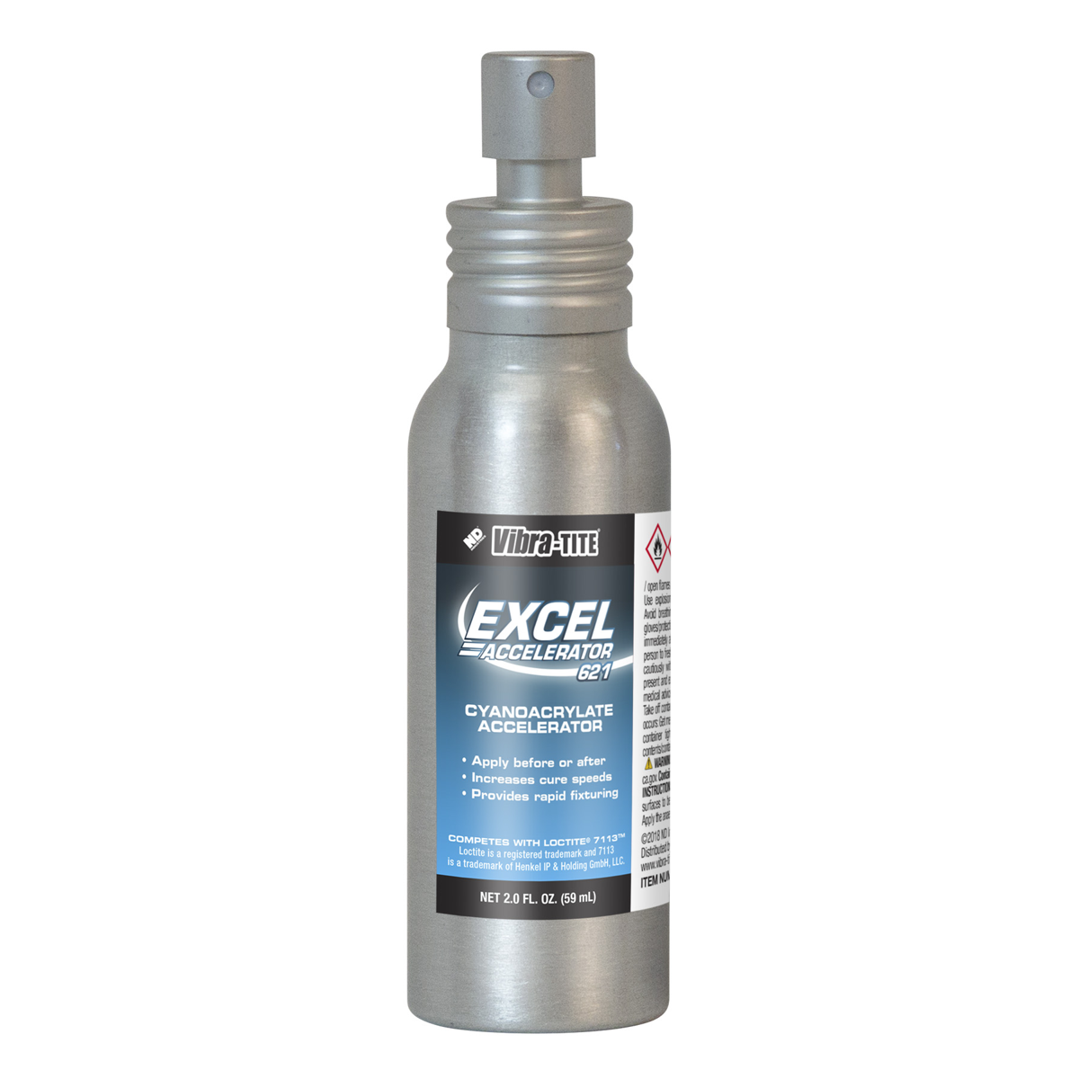 62102 - Vibra-Tite 621 Excel CA Accelerator - Clear - 2oz
