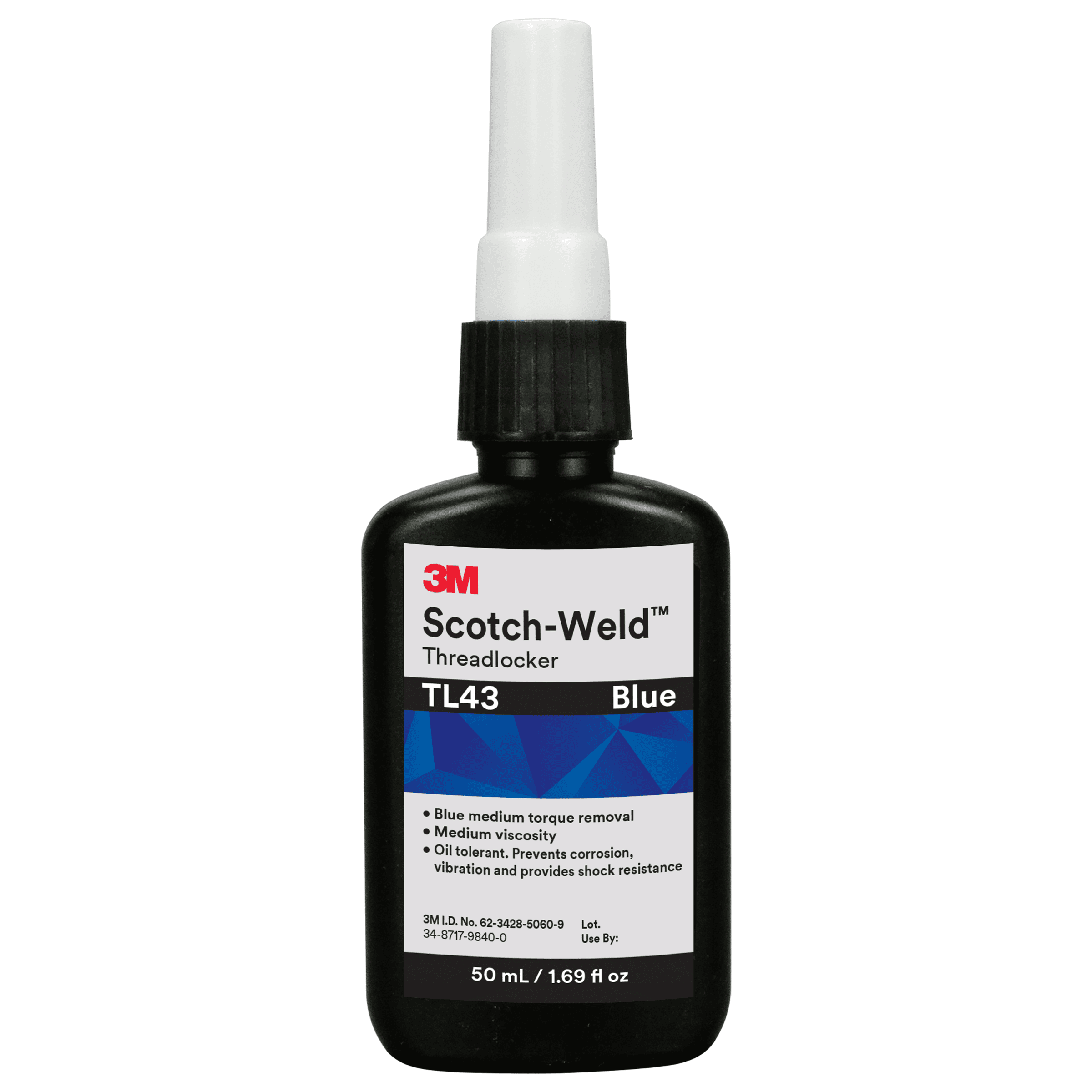 3M™ Scotch-Weld™ Threadlocker TL43, Blue, 50 mL Bottle, 10/case