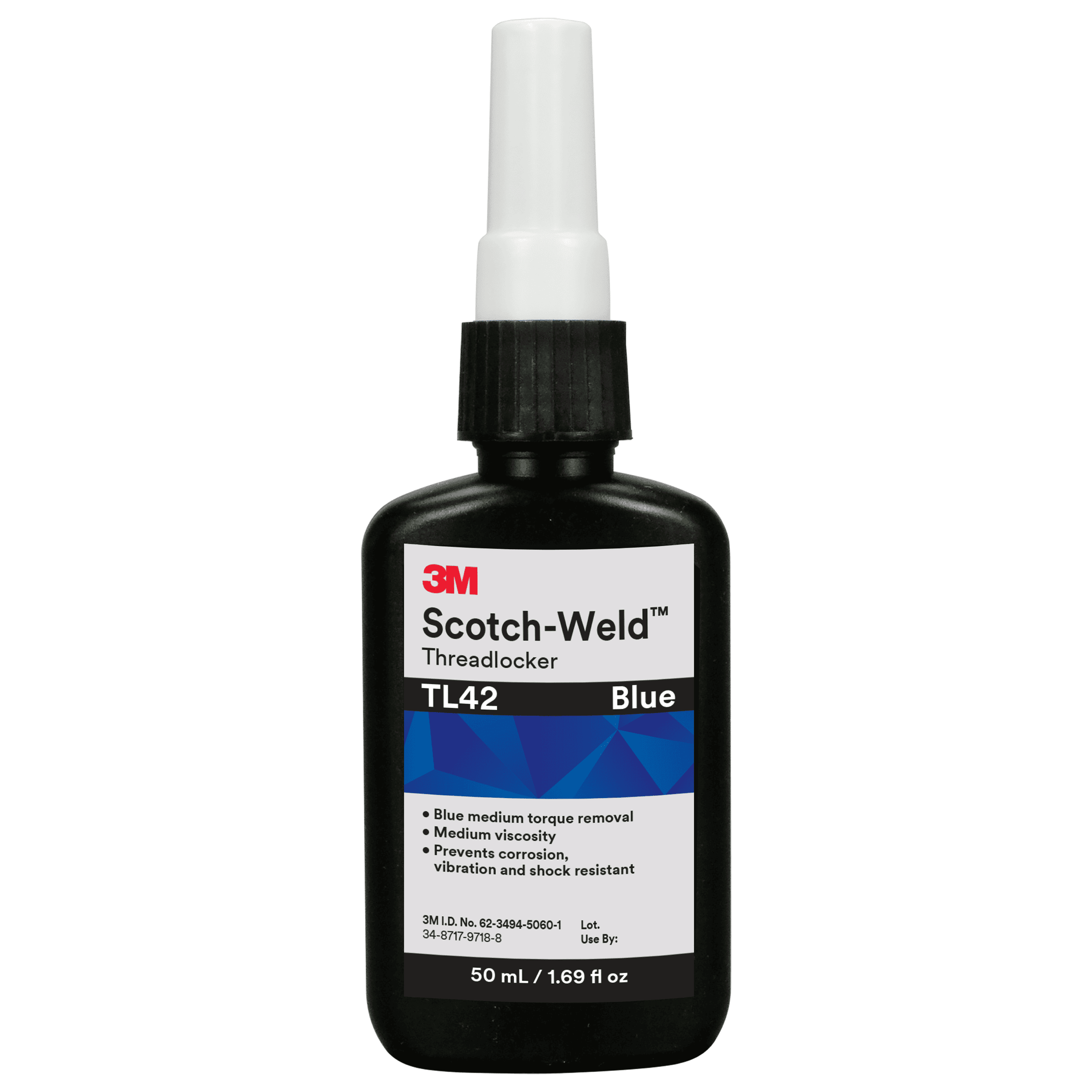 3M™ Scotch-Weld™ Threadlocker TL42, Blue, 50 mL Bottle, 10/case