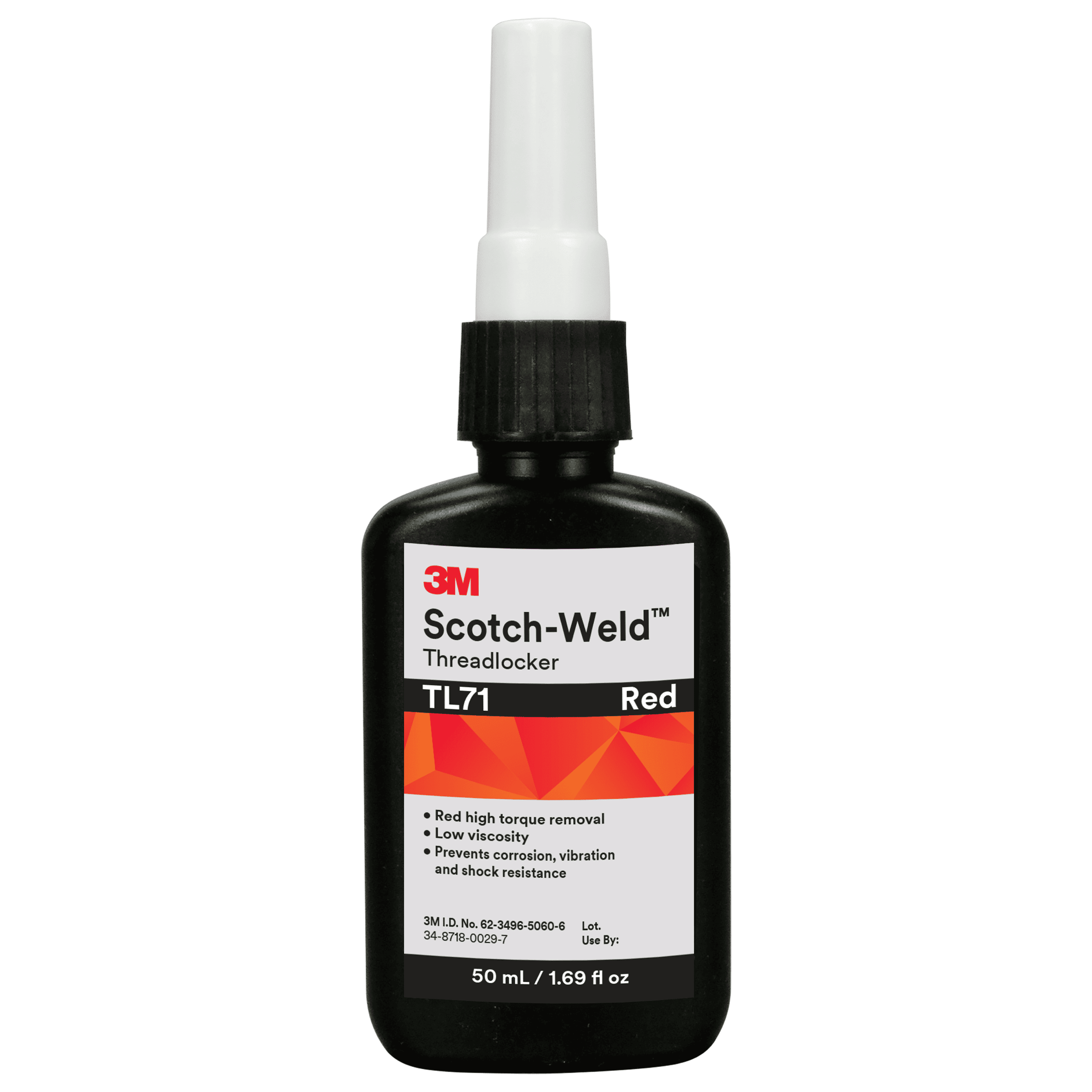 3M™ Scotch-Weld™ Threadlocker TL71, Red, 50 mL Bottle, 10/case