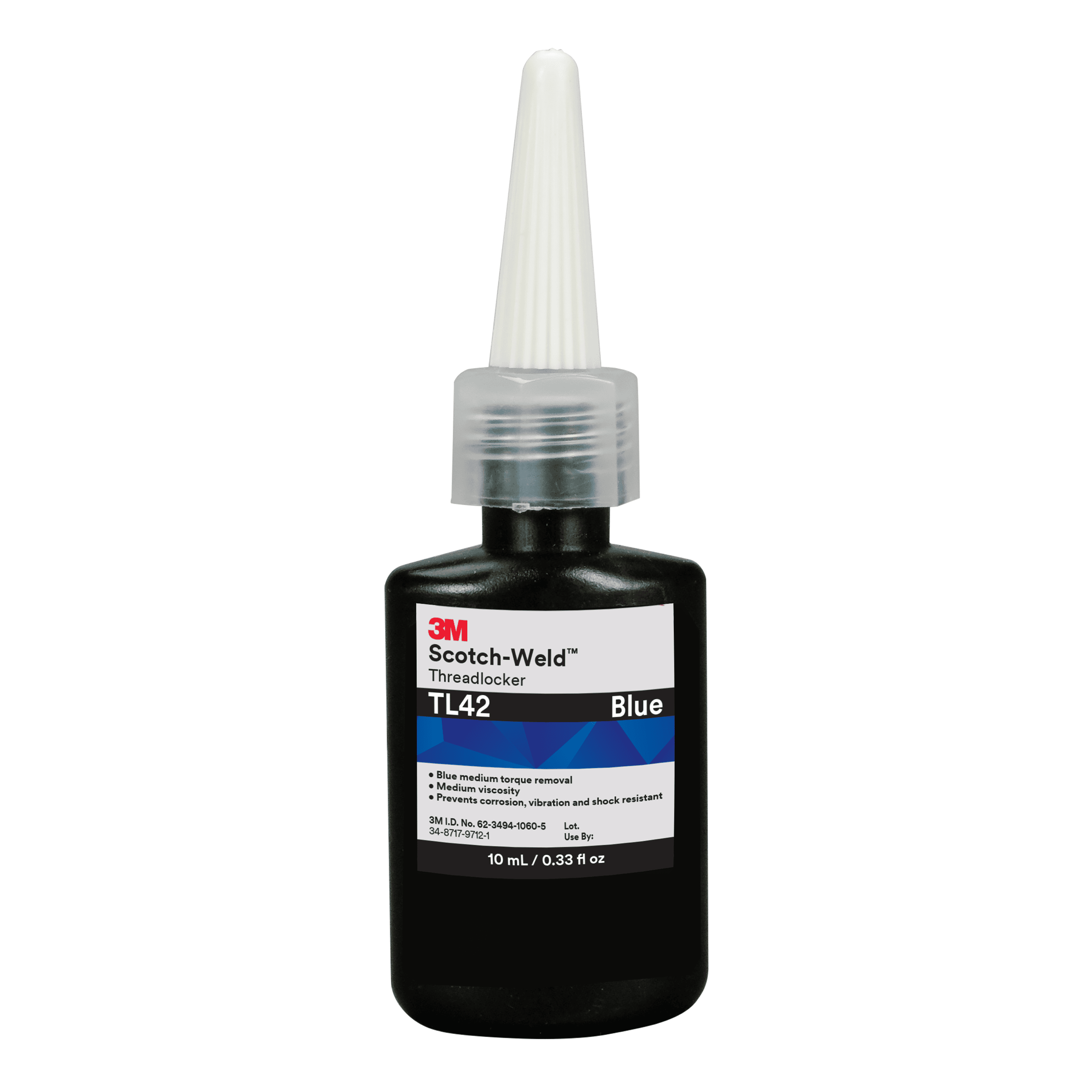 3M™ Scotch-Weld™ Threadlocker TL42, Blue, 10 mL Bottle, 10/case