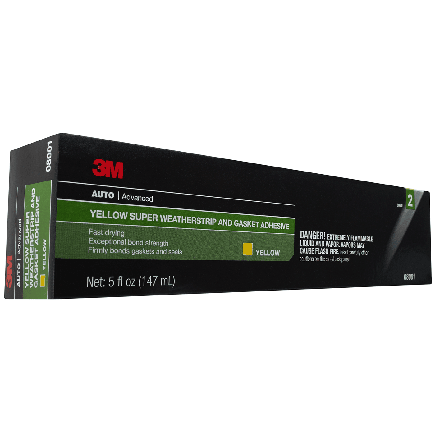3M™ Super Weatherstrip and Gasket Adhesive, 08001, Yellow, 5 oz Tube, 6 per case