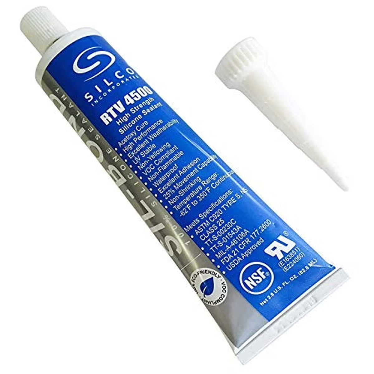 Silco Sil-Bond RTV 4500/6500 High Strength Silicone Sealant - 2.8oz