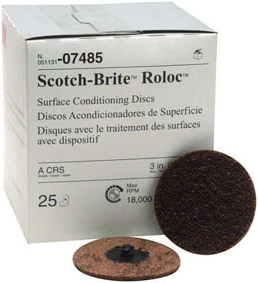 (image for) 07485-Coarse-Brown 3" ROLOC Surf. Cond. Disc.